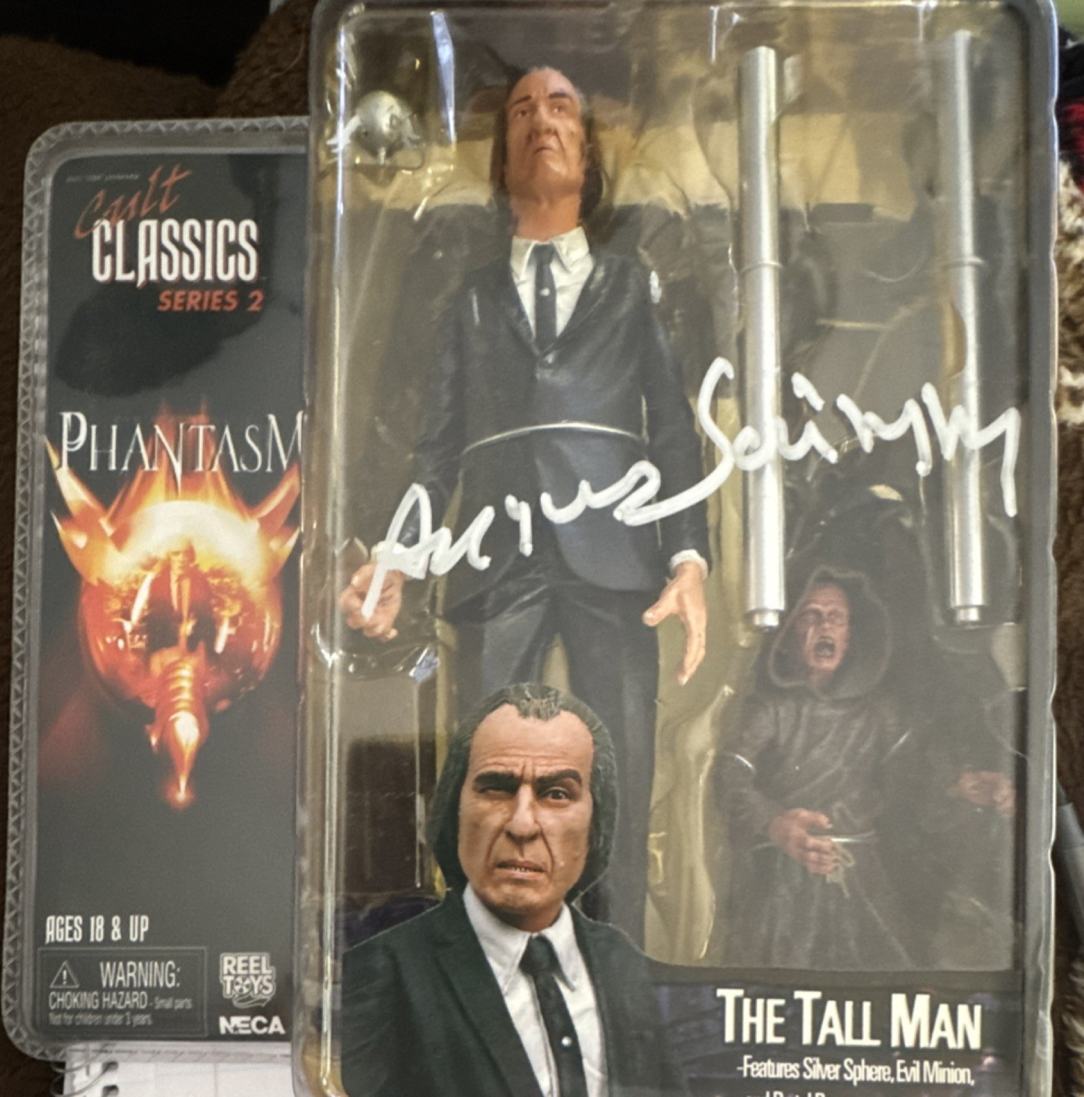 NECA Cult Classics Series 2 Phantasm The Tall Man Signed Action Figure NECA Cult Classics Series 2 Phantasm The Tall Man Signed Action Figure