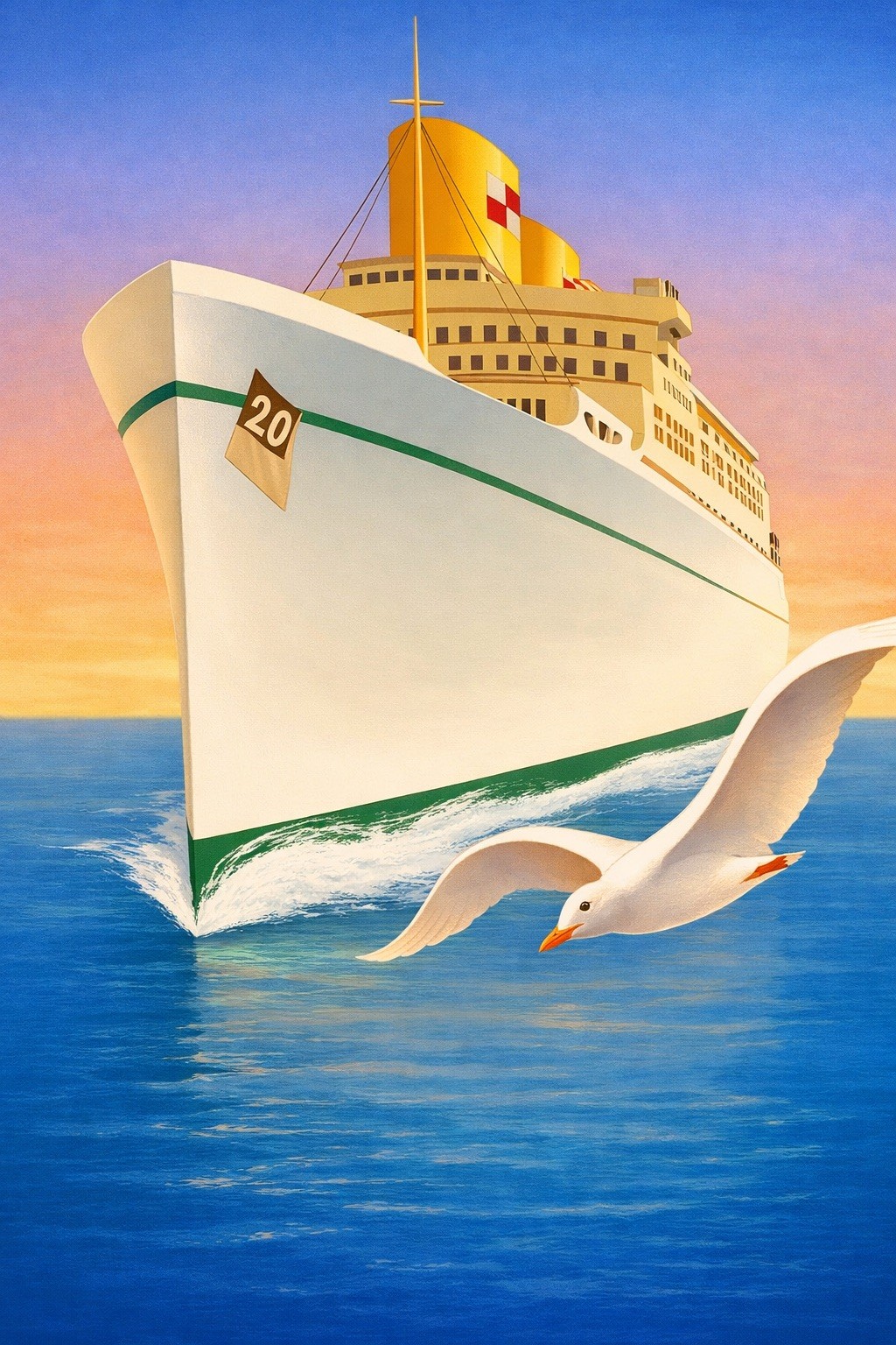 🛳️ Majestic Ocean Liner Poster - 24x36” - Premium 💎 Art Print 200GSM paper