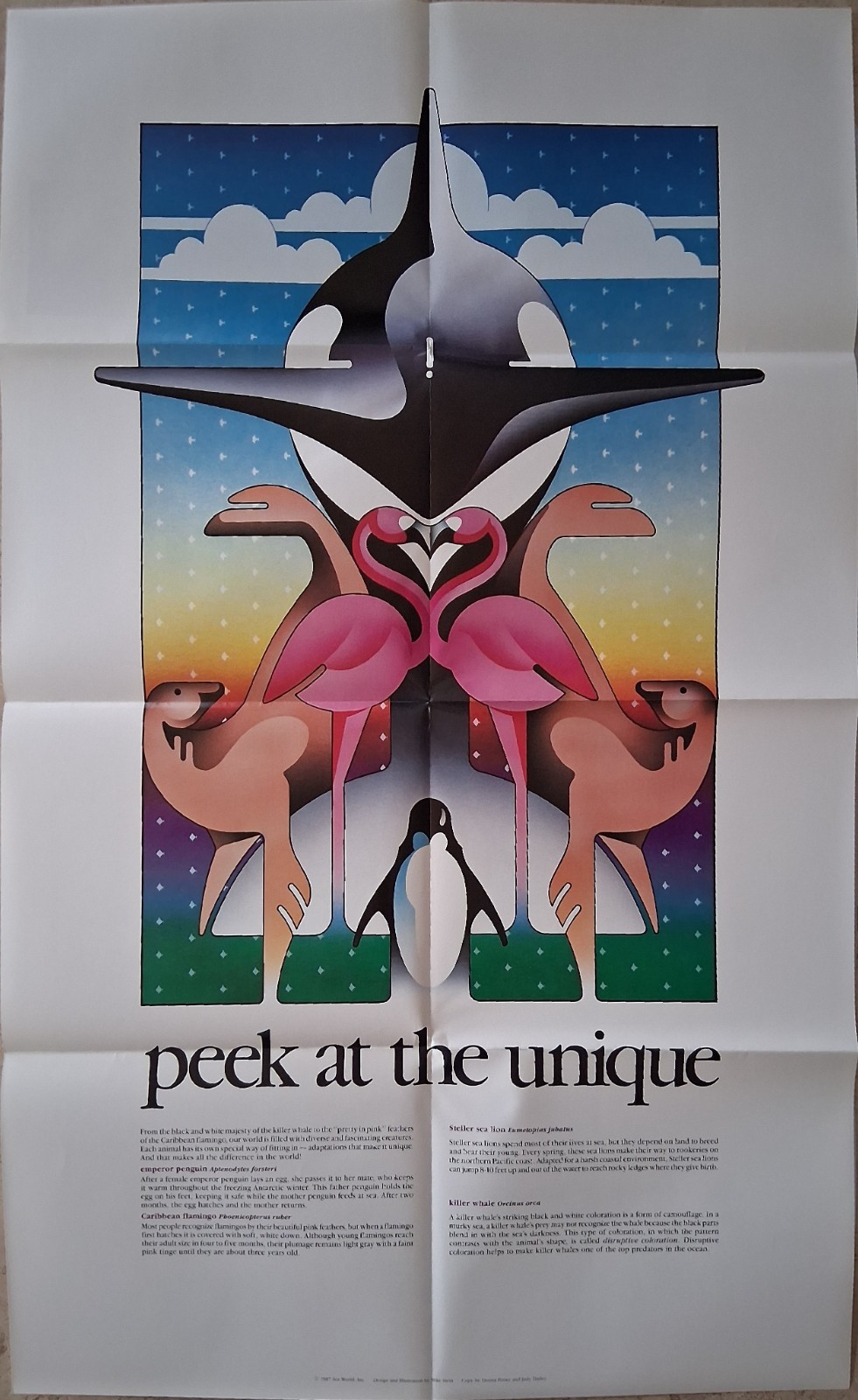 Sea World Poster & Media Press Kit Packet w/ 10 photos, Park Map, 1987 Promo VTG Sea World Poster & Media Press Kit Packet w/ 10 photos, Park Map, 1987 Promo VTG
