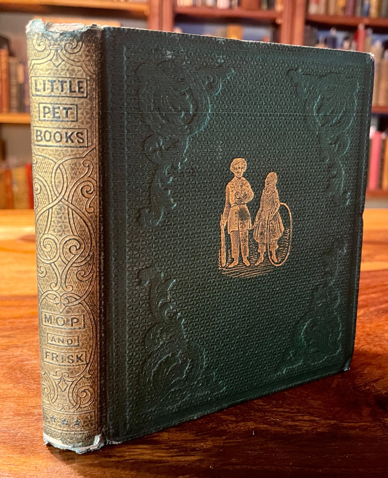 Antique Decorative Book 1863 Gilt Cloth 1st Ed Mop and Frisk Aunt Fanny