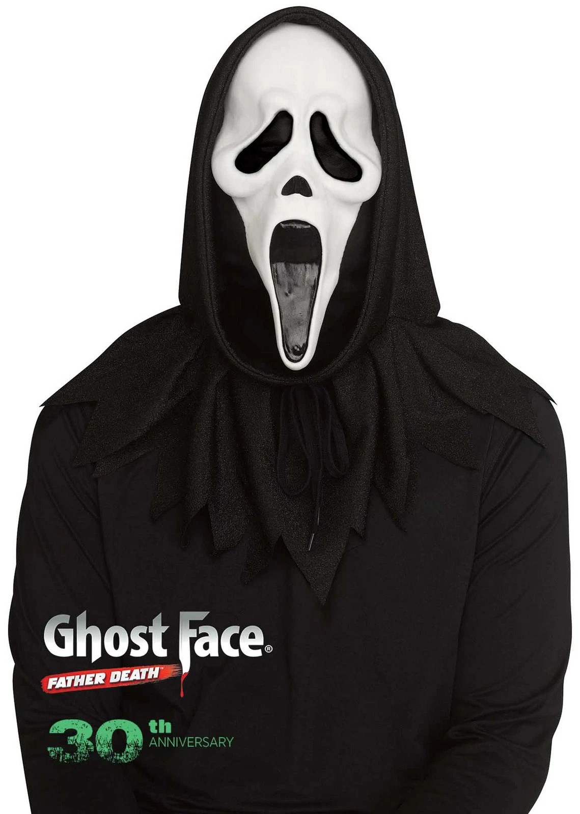 Mens Fun World Scream Ghost Face 30th Anniversary Halloween Costume Mask Mens Fun World Scream Ghost Face 30th Anniversary Halloween Costume Mask