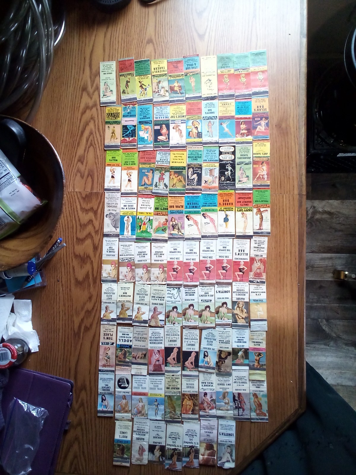 (87) 1930's-1960's Girlie/Pin-Up Vintage Matchbook Covers (87) 1930's-1960's Girlie/Pin-Up Vintage Matchbook Covers