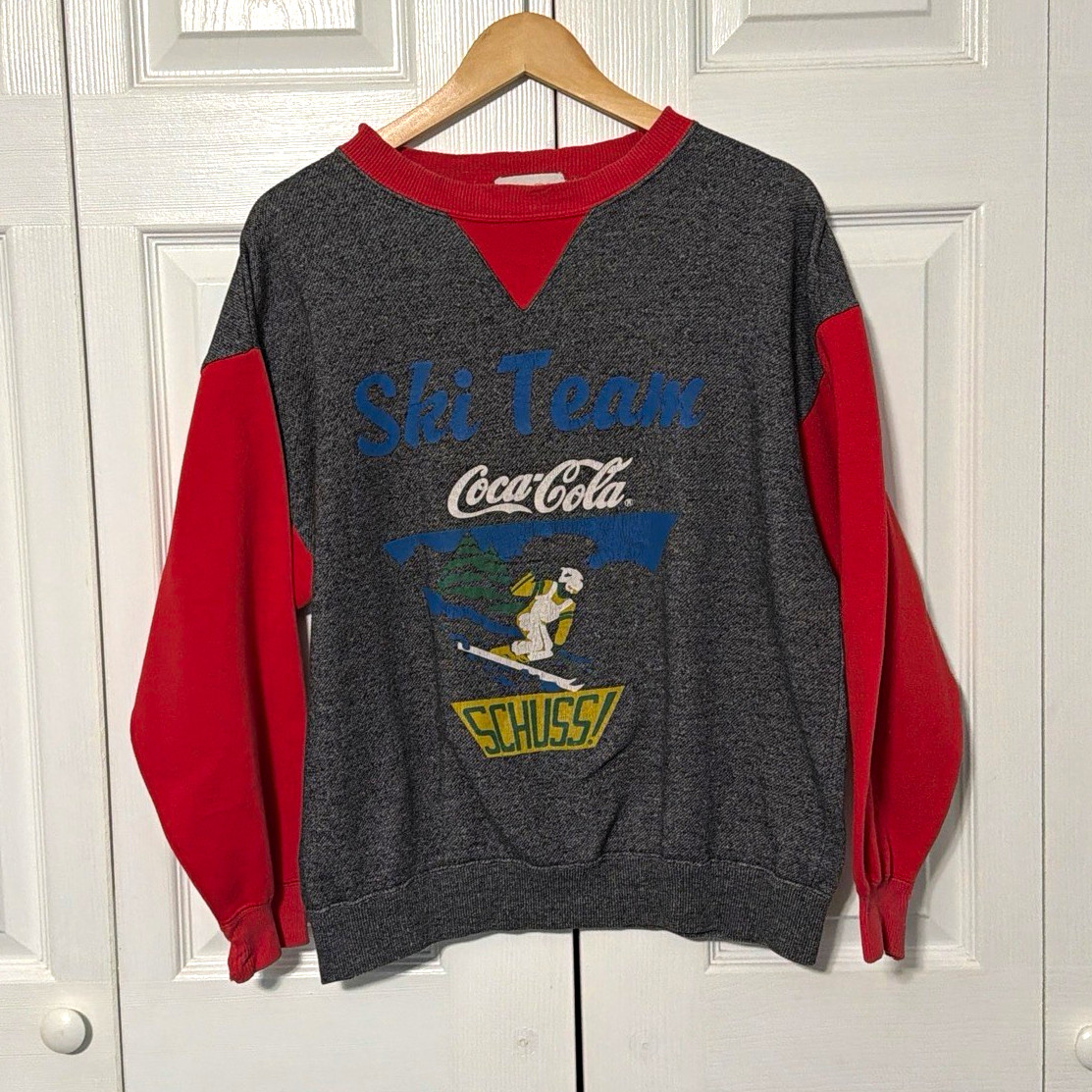 Vintage 1986 Ski Team Coca-Cola Winter Schuss Crewneck Sweatshirt