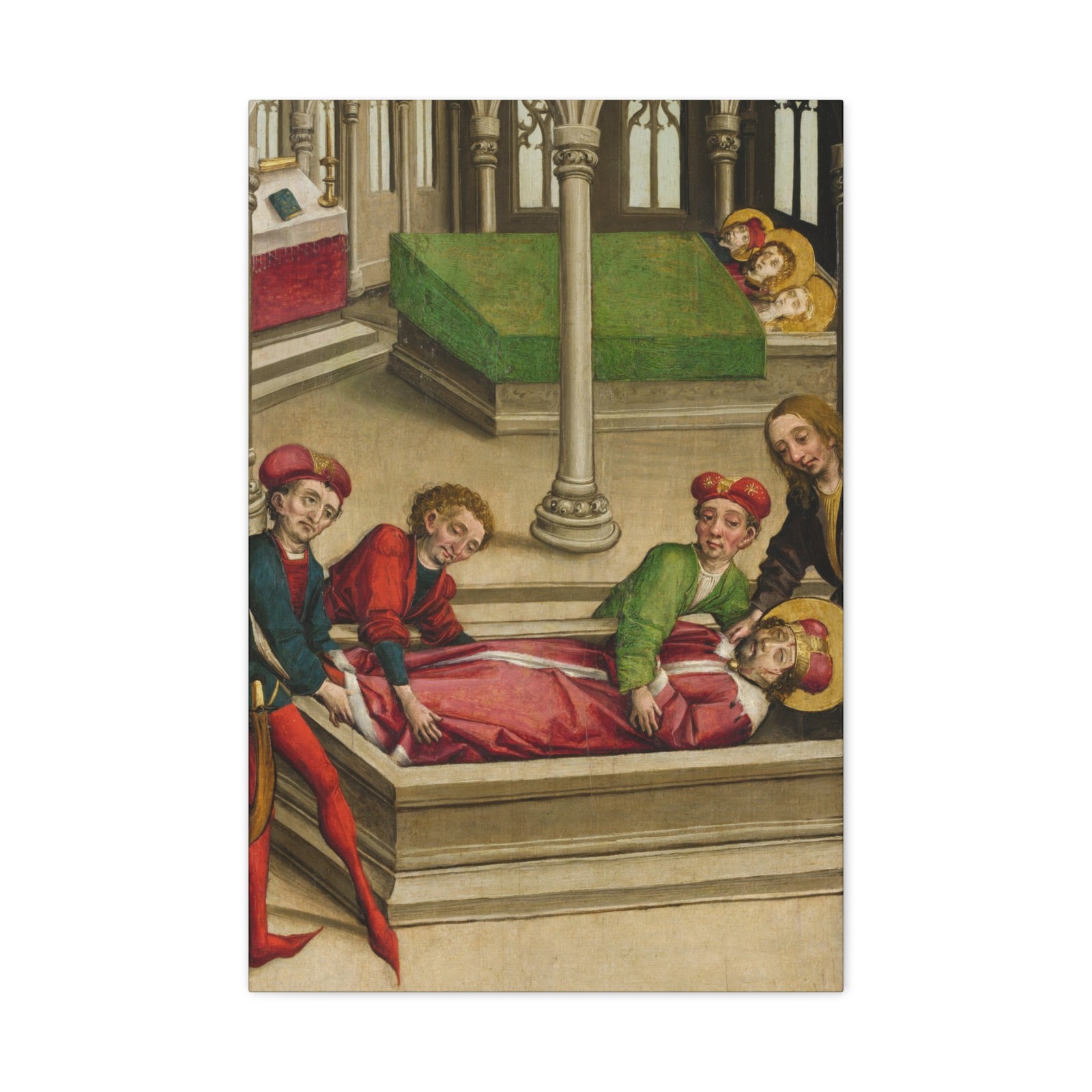 Master of Eggenburg - The Burial of Saint Wenceslas - ca. 1490 - Canvas Wall Art