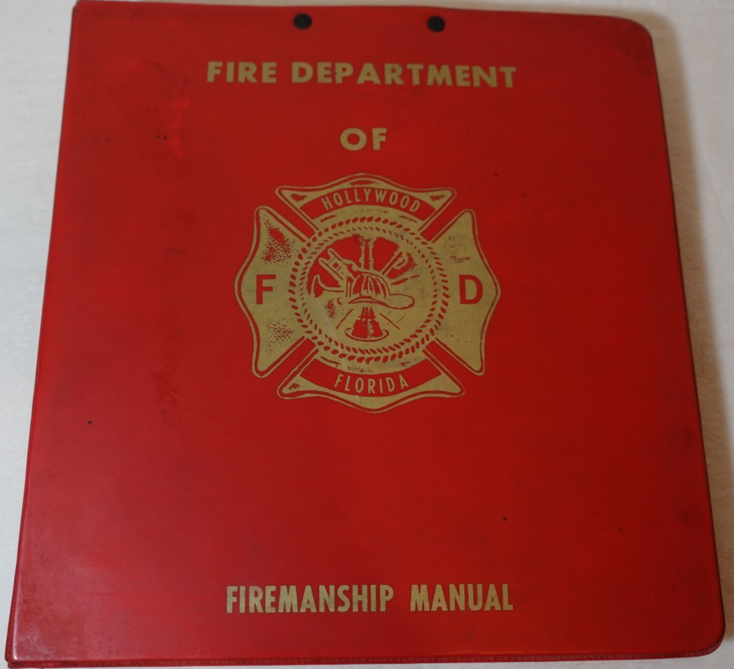 Hollywood Fire Department Florida 1970s Vintage Original Firemanship Manual
