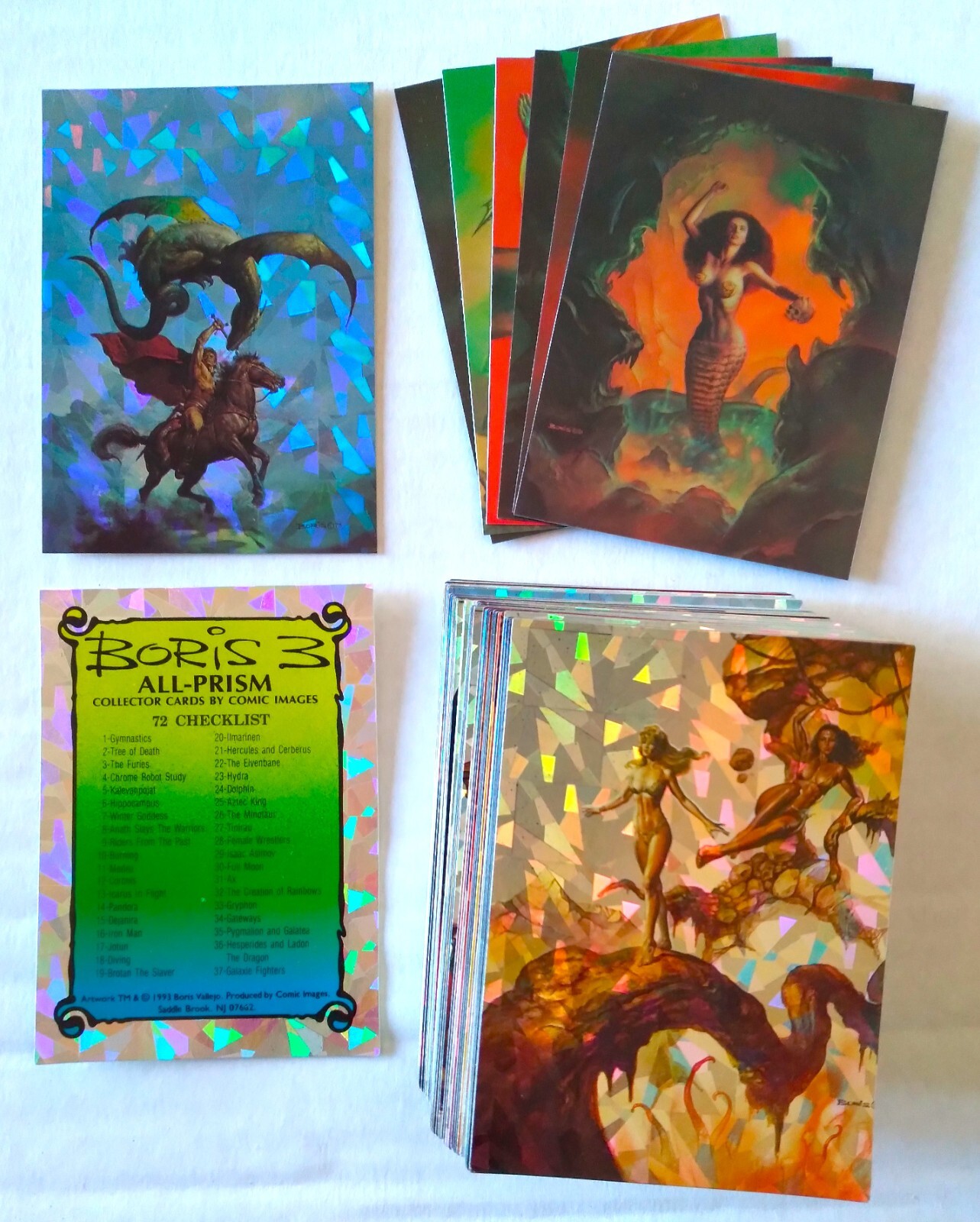 Boris 3 - All Prism, complete 72-base, 6-Chromium chase & Promo card set Boris 3 - All Prism, complete 72-base, 6-Chromium chase & Promo card set