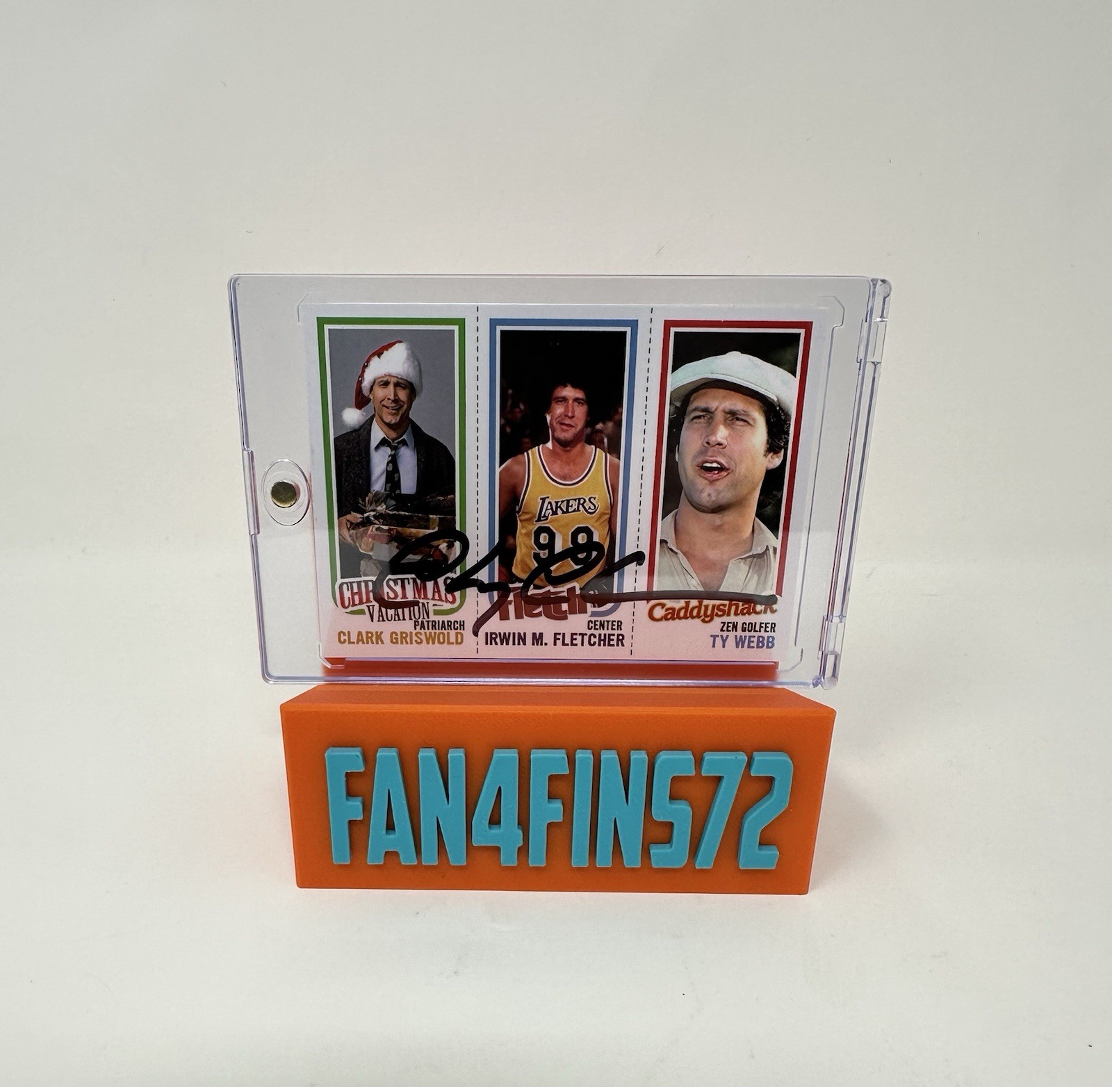 CHEVY CHASE Signed Custom Card CADDYSHACK FLETCH CHRISTMAS VACATION Cased CHEVY CHASE Signed Custom Card CADDYSHACK FLETCH CHRISTMAS VACATION Cased