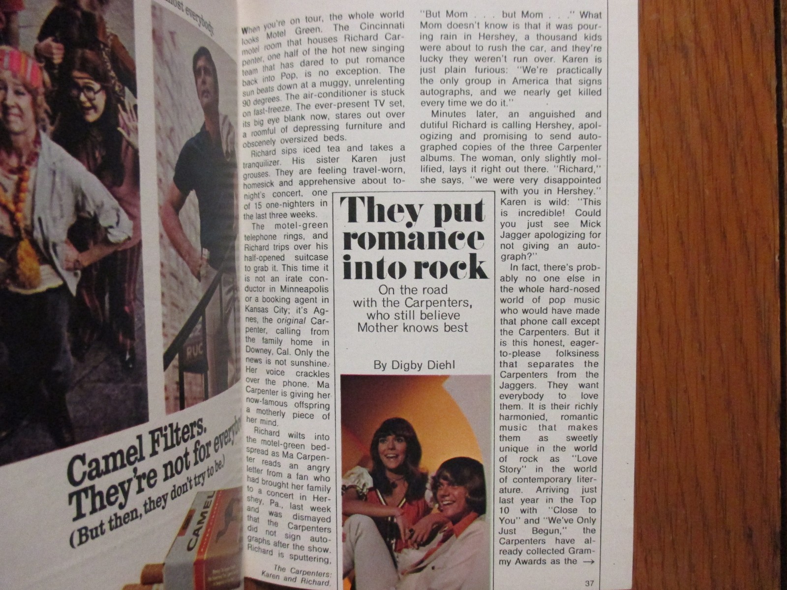 1971 TV Guide(KAREN CARPENTER/THE  CARPENTERS/DAN  BLOCKER/YOLANDA VELOZ/BONANZA