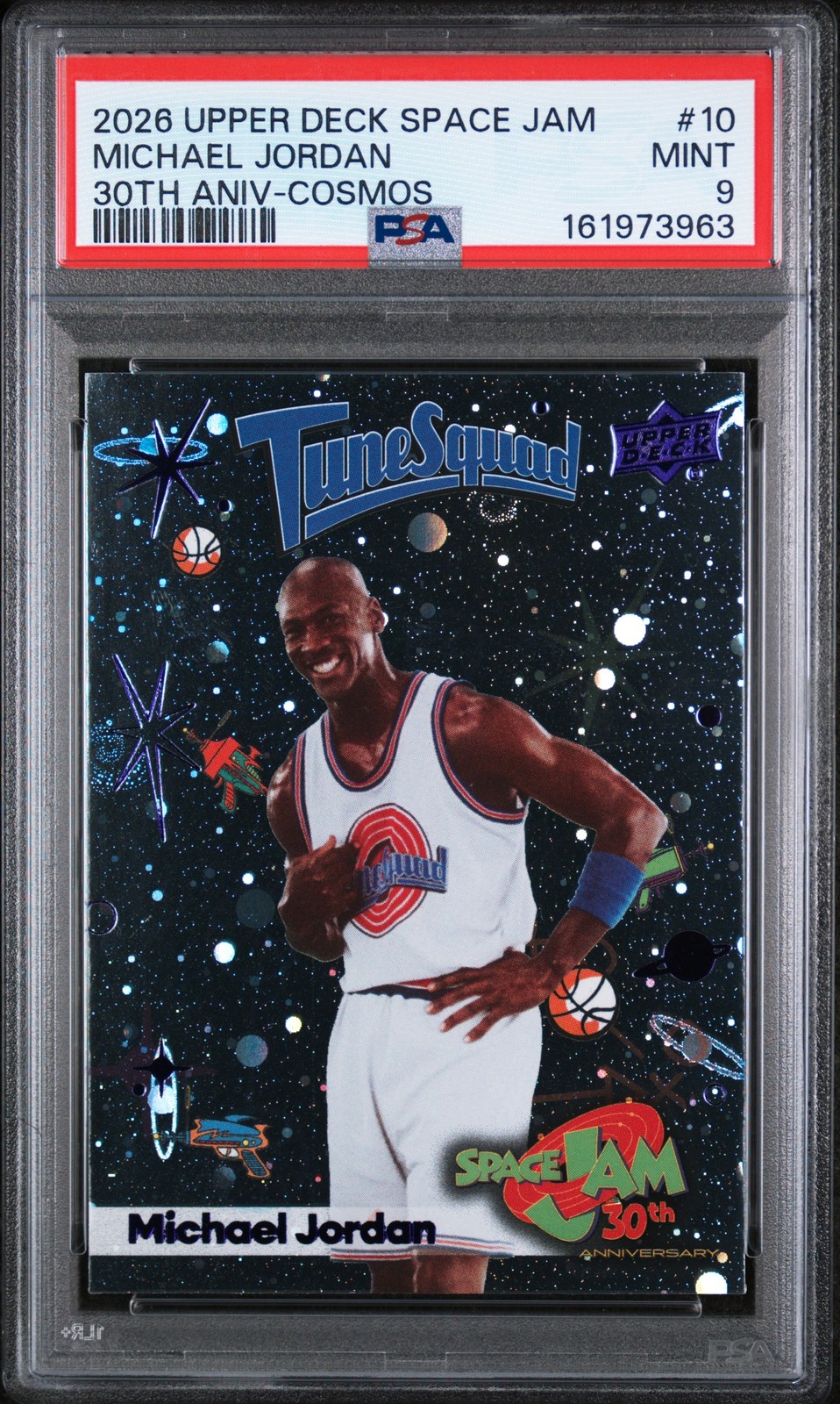 2026 UD SPACE JAM 30TH ANNIVERSARY COSMOS #10 MICHAEL JORDAN PSA 9