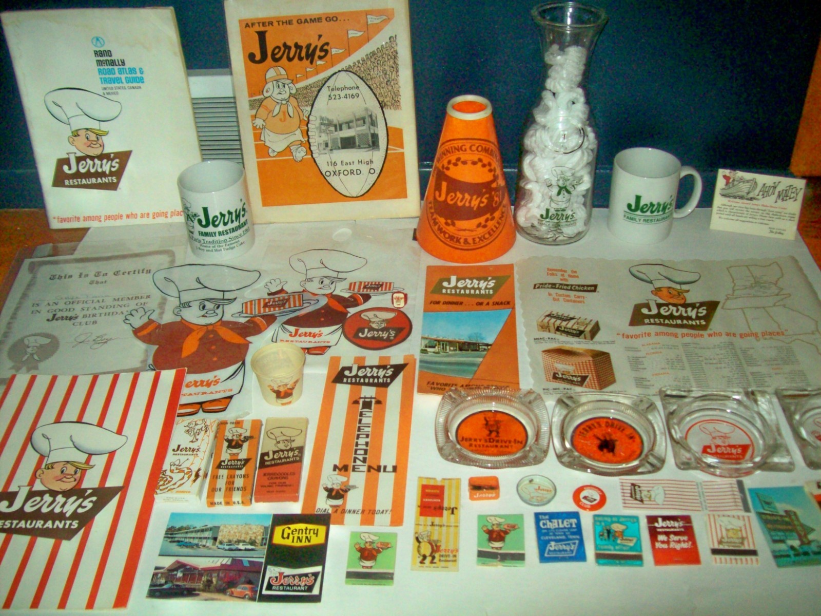 Vintage Jerry's Restaurants Collection - 1950s to 1980s, 35+ Items, Many Rare Vintage Jerry's Restaurants Collection - 1950s to 1980s, 35+ Items, Many Rare