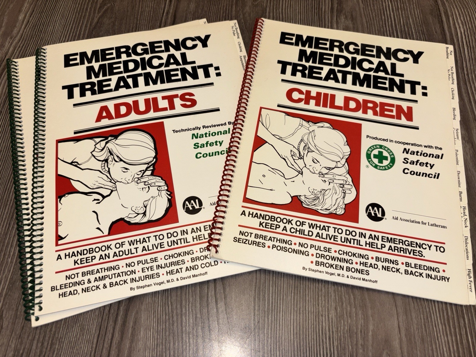 3 Vtg First Aid CPR Books Emergency Medical Treatment Children Adults Booklets
