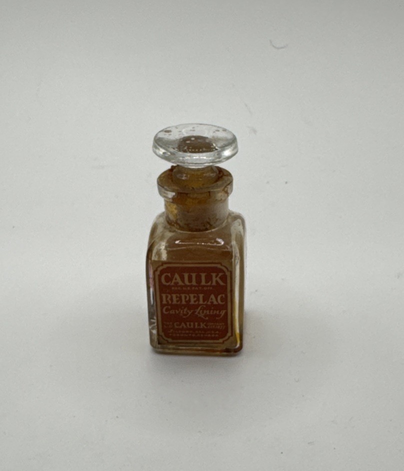 Vintage Antique Dental Bottle Caulk Repelac