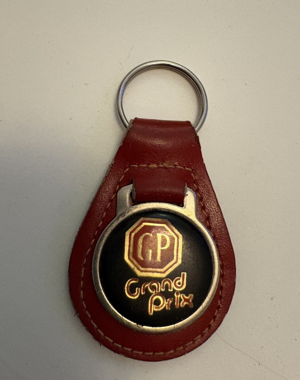 Rare Vintage Pontiac Grand Prix Leather Red Gold Keychain Rare Vintage Pontiac Grand Prix Leather Red Gold Keychain