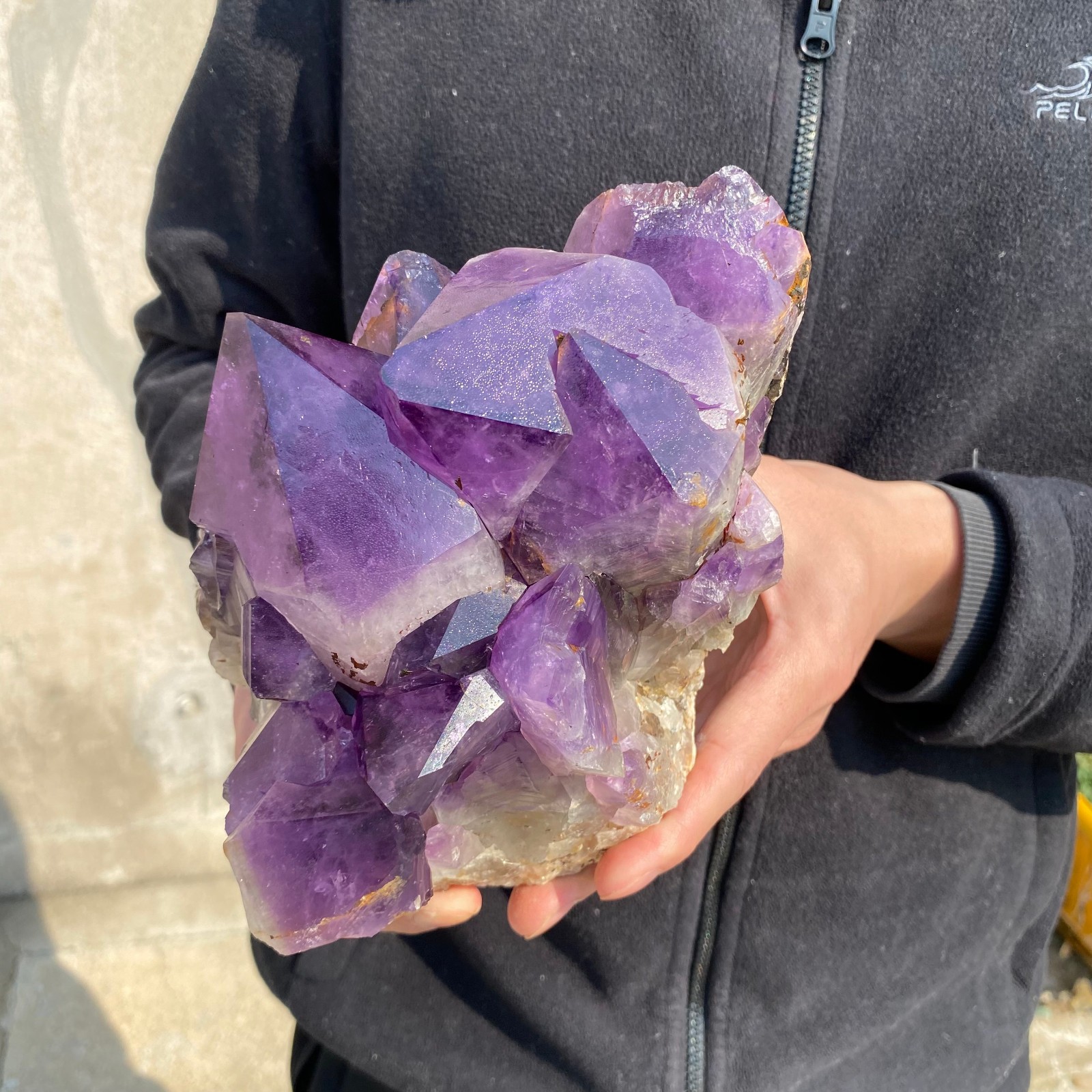 6.2lb  Natural Amethyst geode quartz crystal cluster specimen Healing