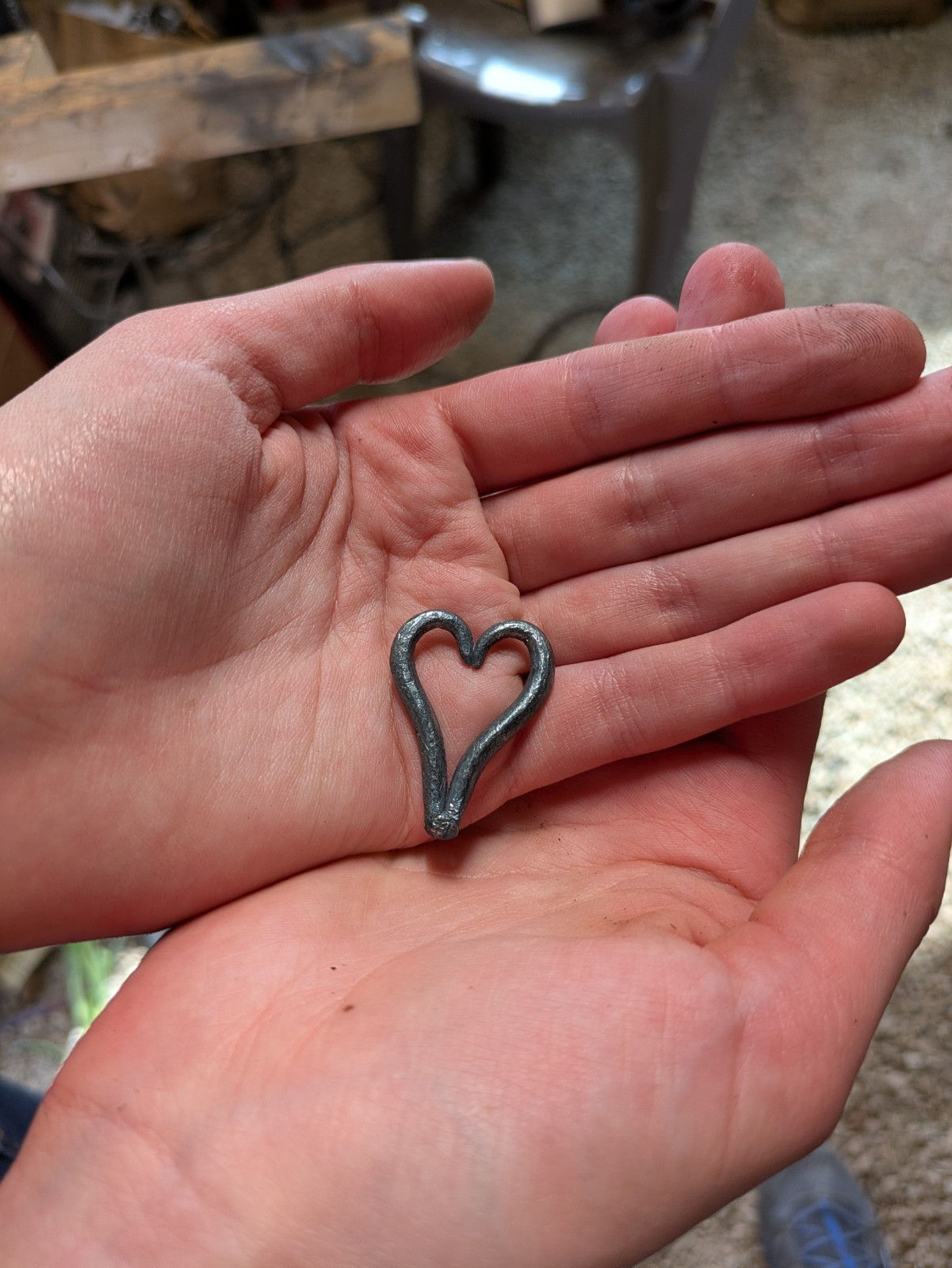 Hand Forged Heart Keychain