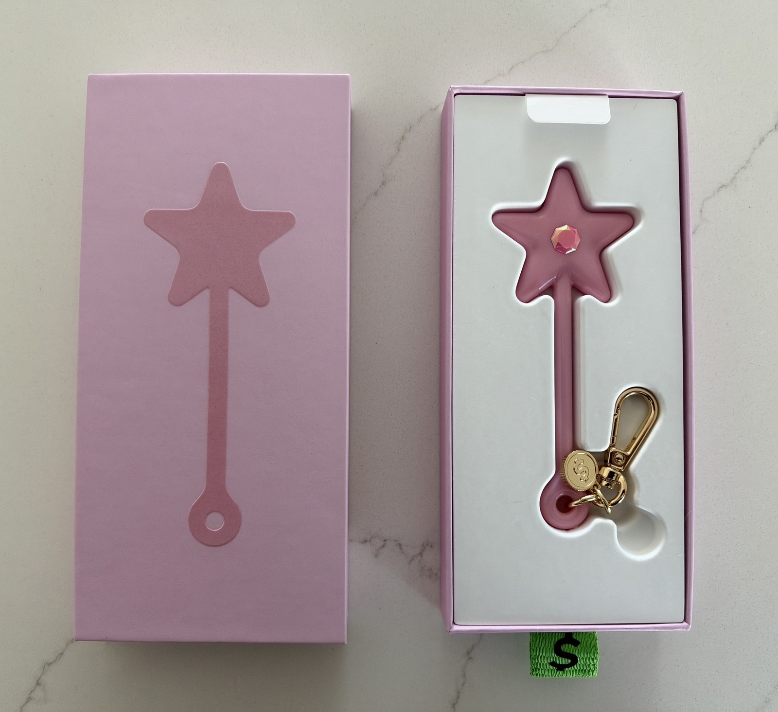 Cash App Pink Star Wand Tag Tap to Pay Keychain Brand New in Box Rare