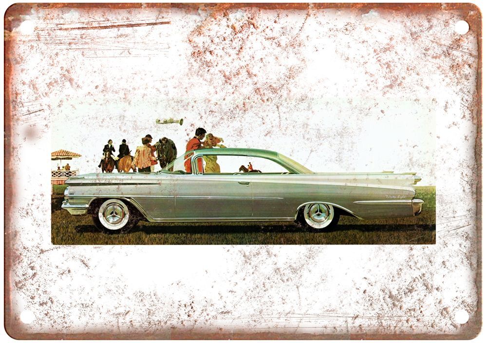 1959 Oldsmobile Ninety-Eight SceniCoupe Vintage Ad Retro Look Metal Sign A5062 1959 Oldsmobile Ninety-Eight SceniCoupe Vintage Ad Retro Look Metal Sign A5062