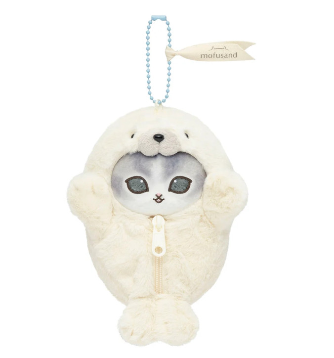mofusand Fluffy Sea Creature Cat Mascot Spotted Seal Nyan Japan NEW