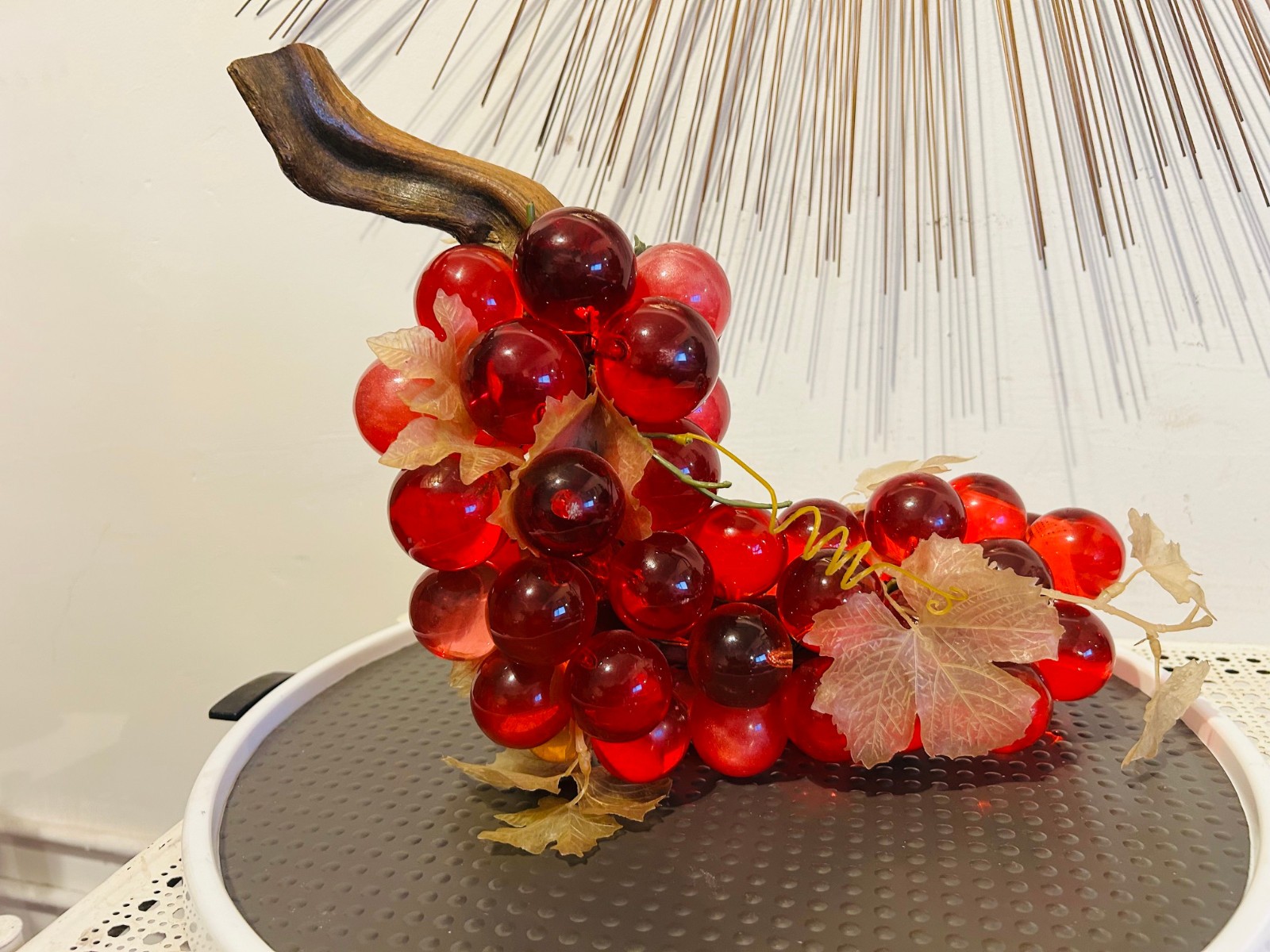 Extra Large Lucite RED Driftwood Cluster Centerpiece MCM Vintage