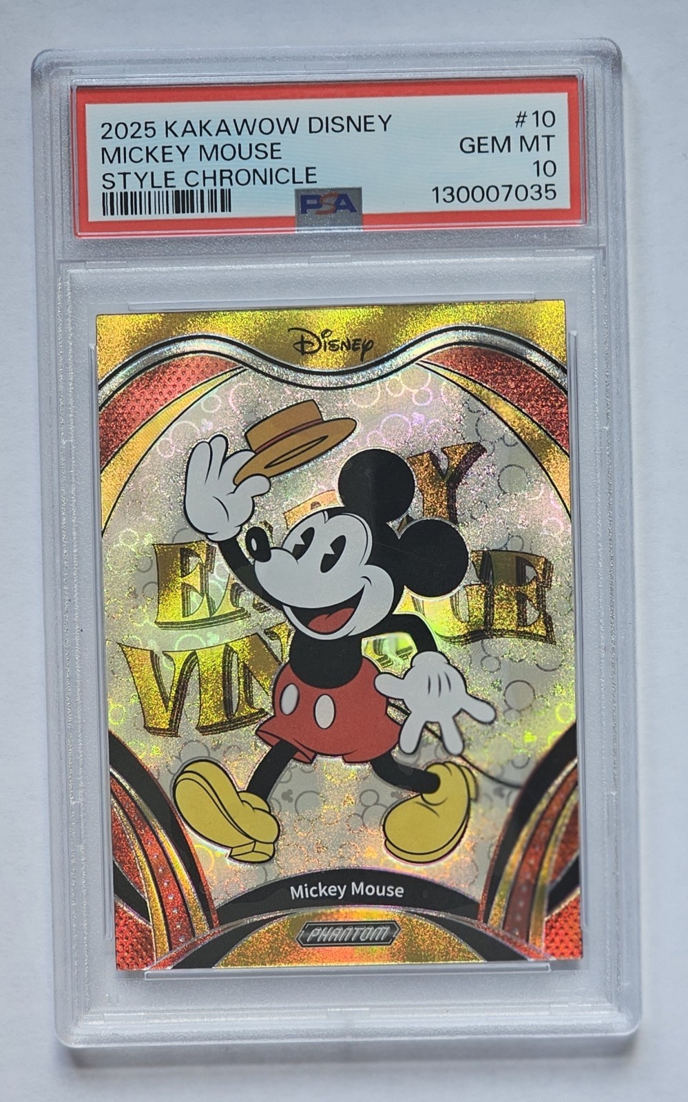 Mickey Mouse 2025 Kakawow Disney Phantom Style Chronicle #d /145 PSA 10 Mickey Mouse 2025 Kakawow Disney Phantom Style Chronicle #d /145 PSA 10