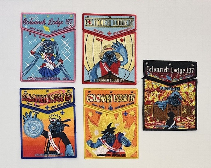 OA COLONNEH LODGE ANIME THEME FULL PATCH SET NOAC 2024 W/ DELEGATE RARE 10-PIECE