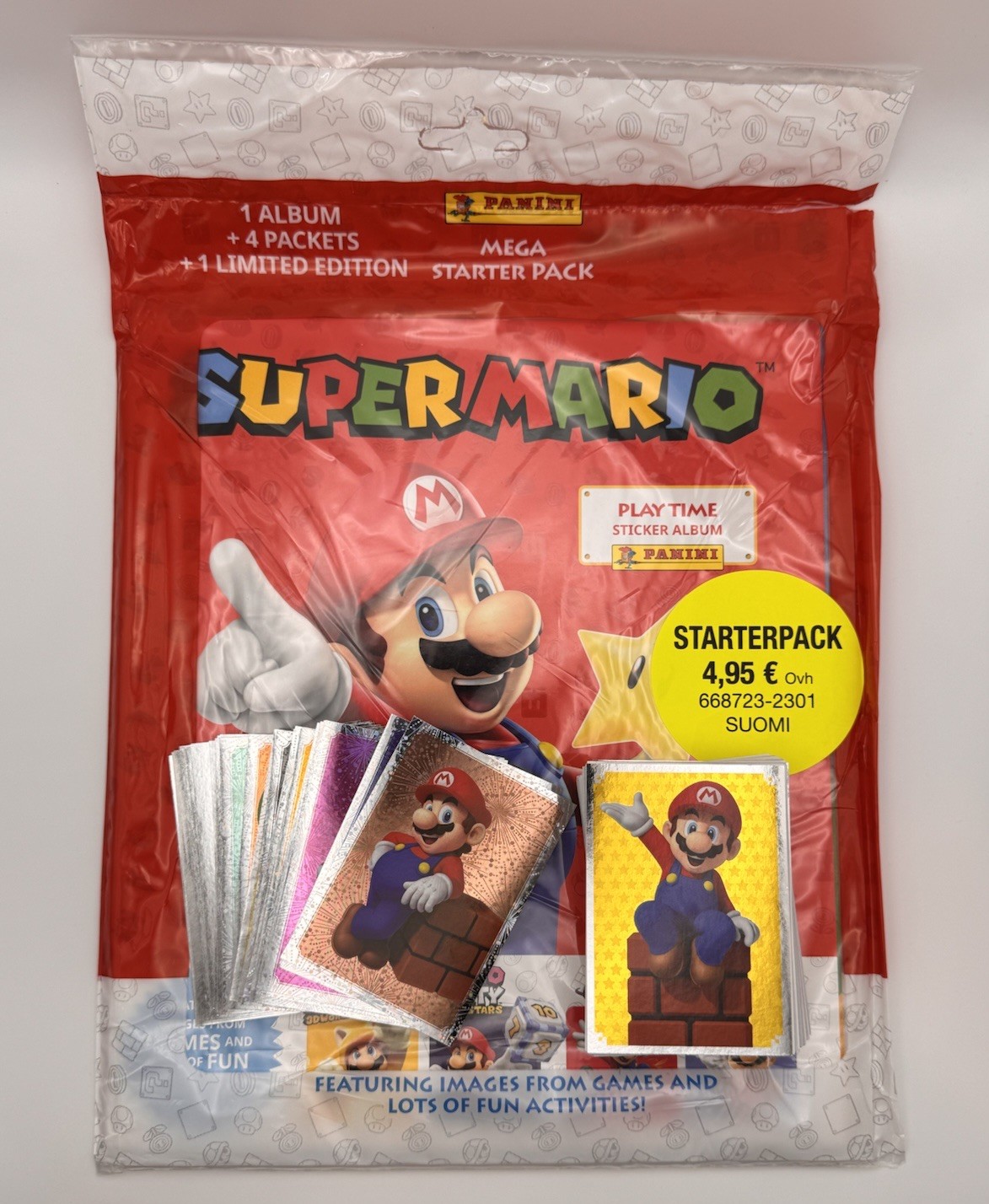 SUPER MARIO 2023 Panini Sticker Collection Complete 176 Card Set + Album