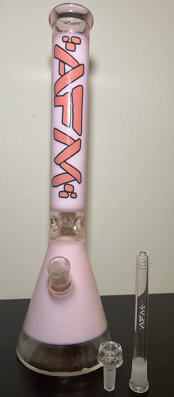 18 inch AFM Pink Heavy Glass Bong Water Pipe Smoking Bong Beaker