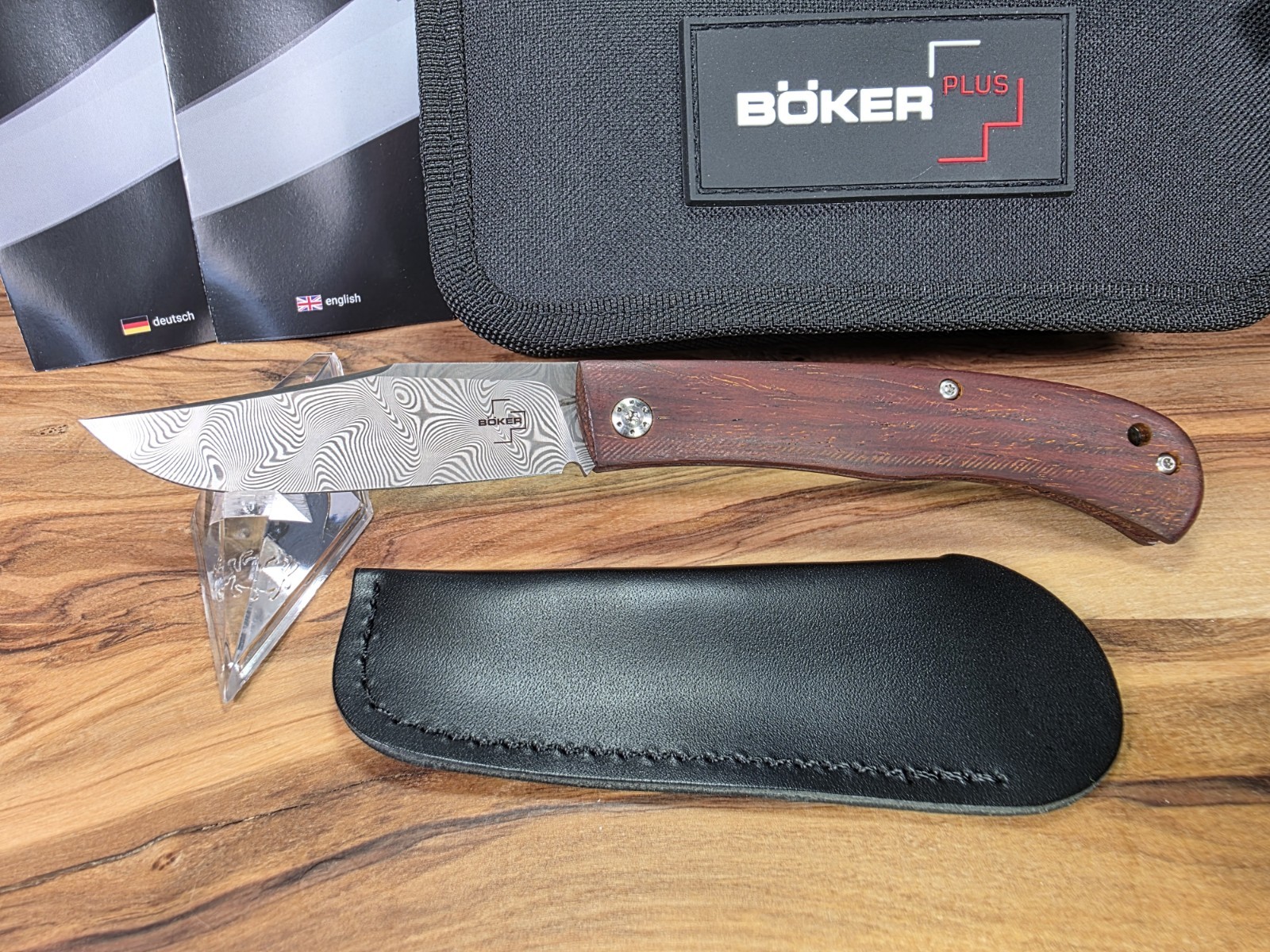 Boker Plus Slack Damast Cocobolo Handle & 3.19\