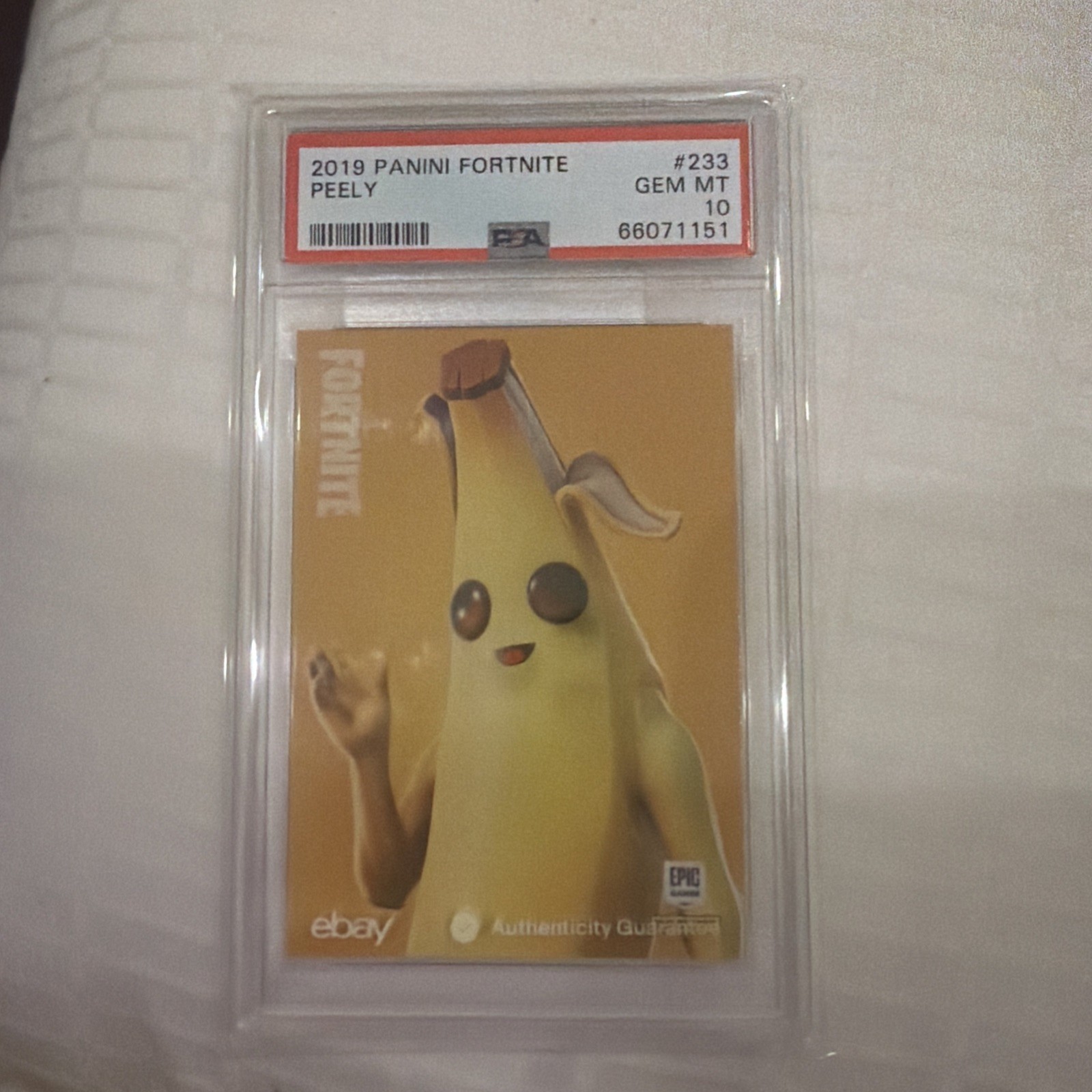 2019 Panini Fortnite Peely PSA 10 #233
