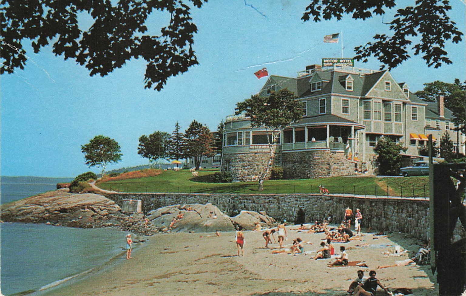 Vintage 1969 Harbor Hotel Bar Harbor Mount Desert Island Maine Postcard Vintage 1969 Harbor Hotel Bar Harbor Mount Desert Island Maine Postcard