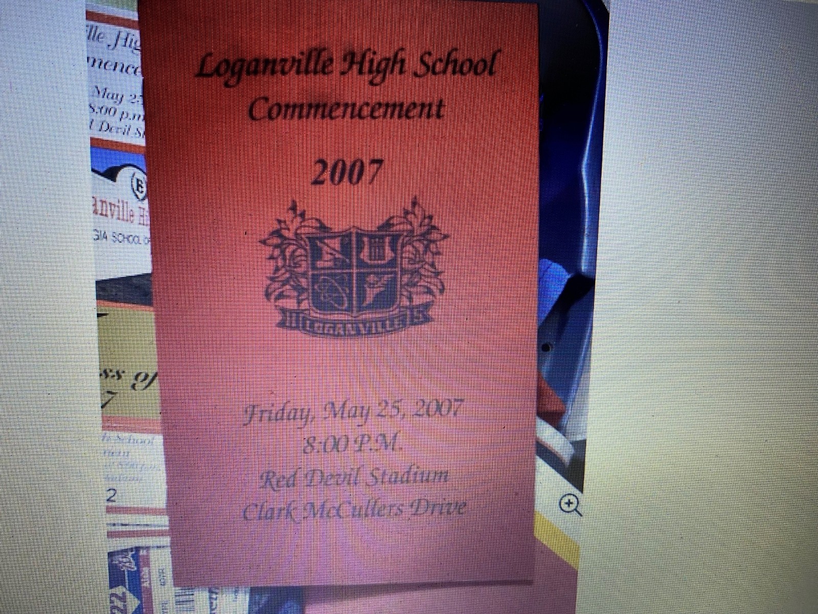 Loganville High School Class Of 2007 Graduation Program LHS Red Devils Walton Co