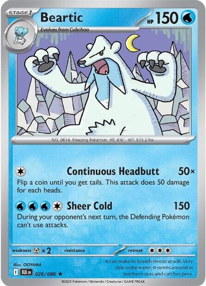 Beartic Reverse Holofoil BLK 026/086 R NM