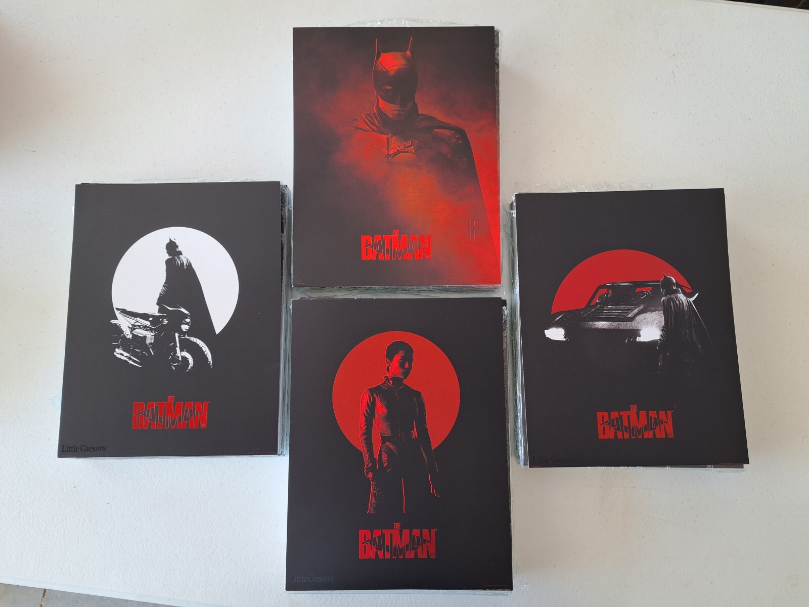 Batman Art Poster 2022 Movie Set Of ALL 4 Little Caesars released SHARP