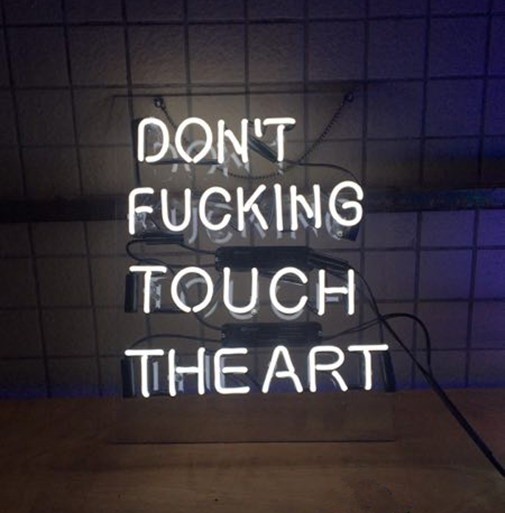 DON\'T FVCKING TOUCH THE ART Neon Sign Light Home Room Wall Hanging Art 20\