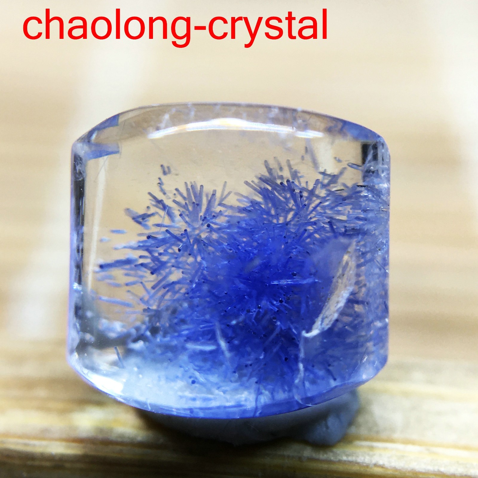 1.5Ct Very Rare NATURAL Beautiful Blue Dumortierite Quartz Crystal Pendant