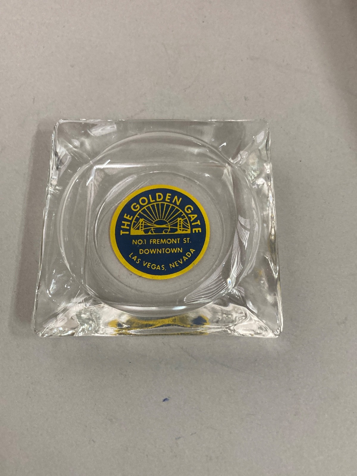Vintage Golden Gate Casino Las Vegas Ashtray Aqua Glass Mid Century Fremont St Vintage Golden Gate Casino Las Vegas Ashtray Aqua Glass Mid Century Fremont St