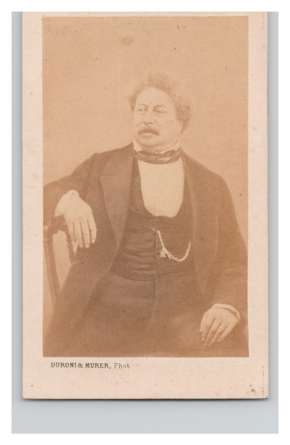 CDV, Alexandre Dumas (father) Original Vintage Print. CDV.  Albumen Print 