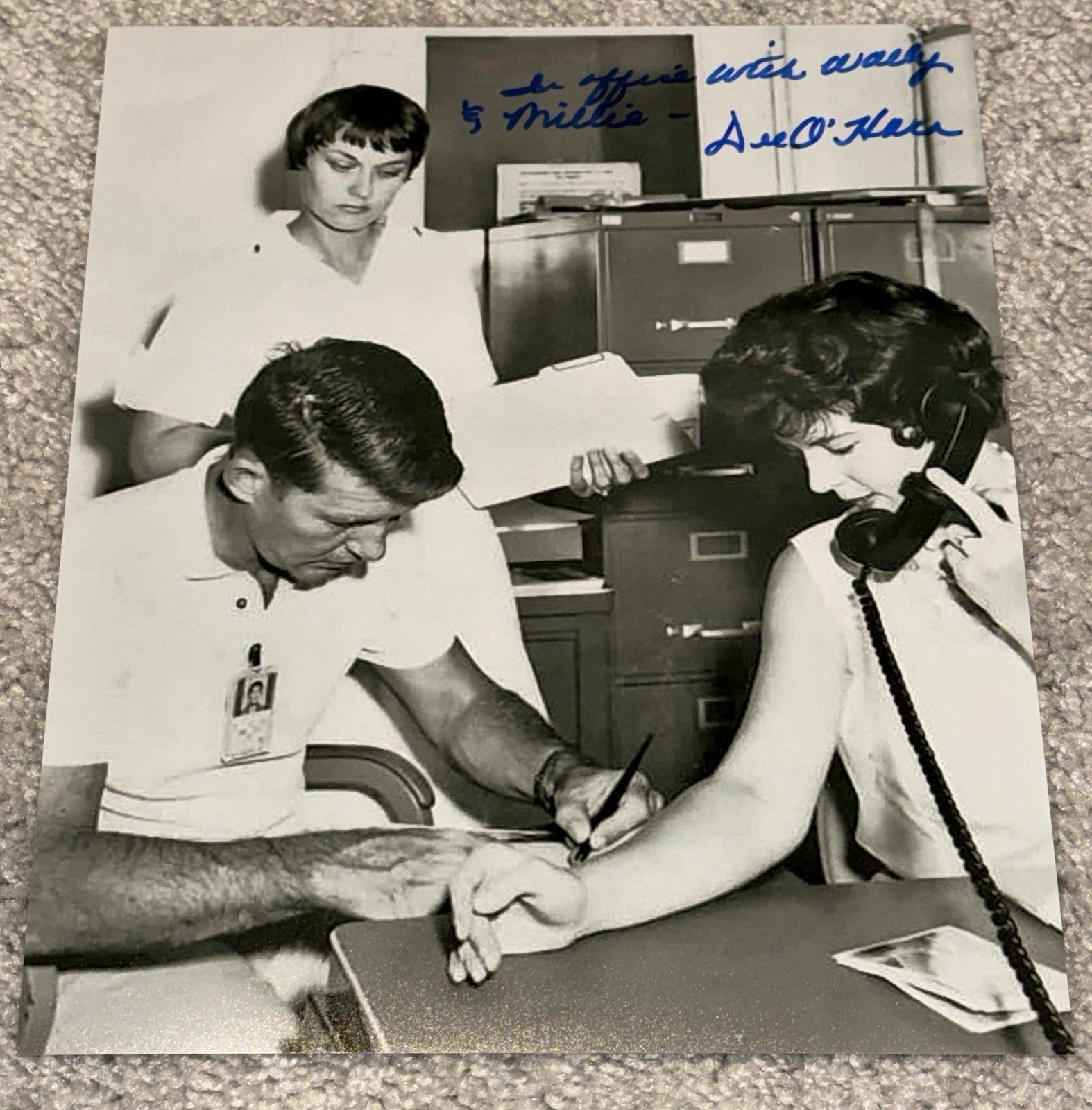 Dee O’Hara hand signed 8x10 photo - NASA ASTRONAUT NURSE - Schirra