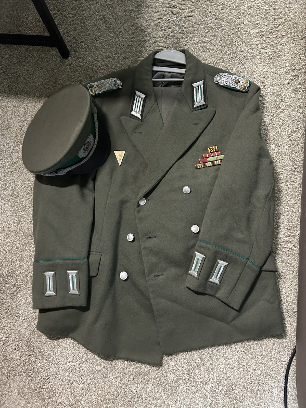 East Germany DDR NVA 1960s Full bullion Officer dress uniform boarder guard East Germany DDR NVA 1960s Full bullion Officer dress uniform boarder guard