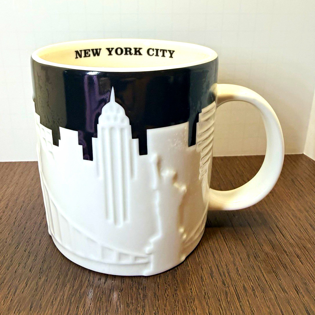Starbucks Collector Series New York City Ceramic Mug Black White 2012