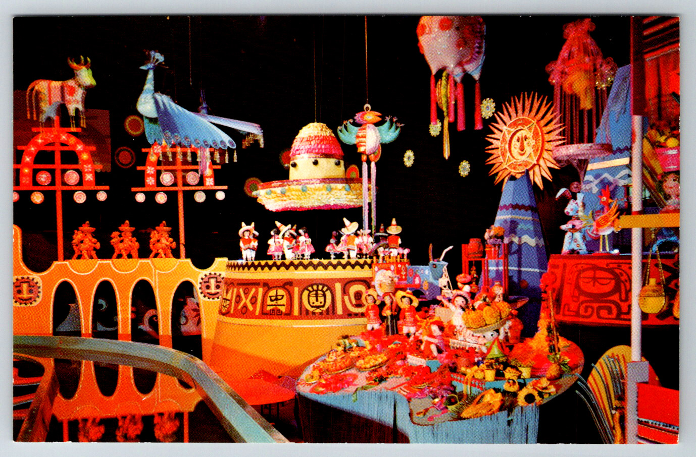 c1960s Disneyland Latin American It's a Small World Ride Vintage Postcard