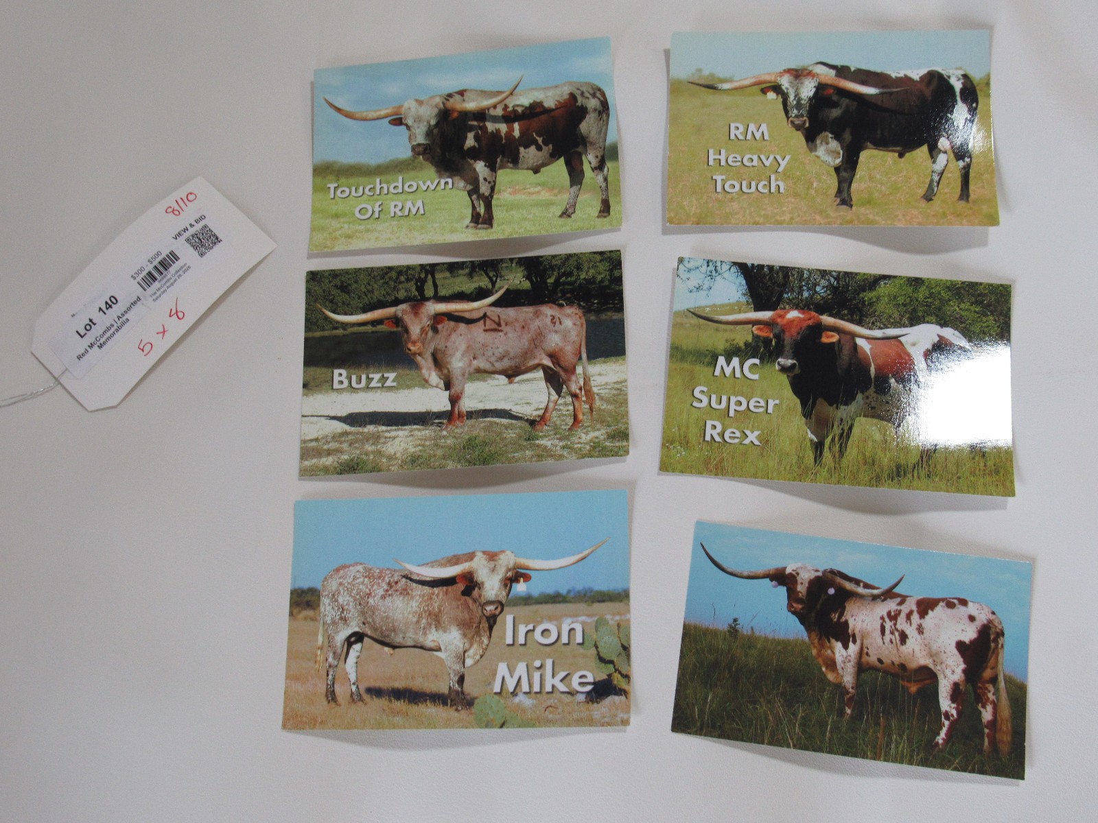 Vintage Lot of 6 Bull from Personal Collection RED McCOMBS Ranch Texas Postcard Vintage Lot of 6 Bull from Personal Collection RED McCOMBS Ranch Texas Postcard
