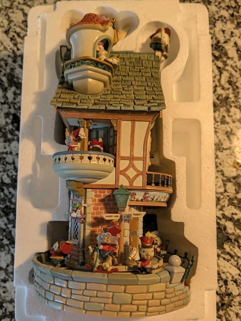 Enesco Enchanted Clocktower Vtg 1993 Animated Musical Display Works See Video