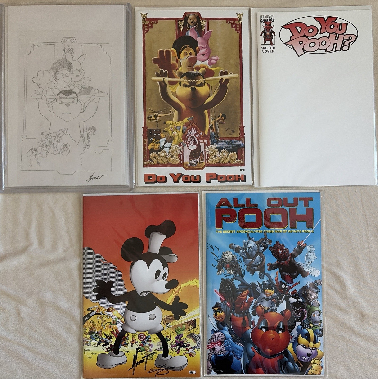 Do you pooh Bruce Lee Original Art with AP10 NM+ 5 Book Lot Signed By Marat RARE Do you pooh Bruce Lee Original Art with AP10 NM+ 5 Book Lot Signed By Marat RARE