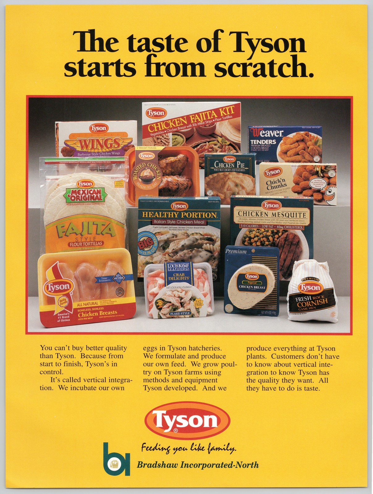 Tyson Chicken Poultry Farms Vertical Integration 1994 Vintage Print Ad Tyson Chicken Poultry Farms Vertical Integration 1994 Vintage Print Ad