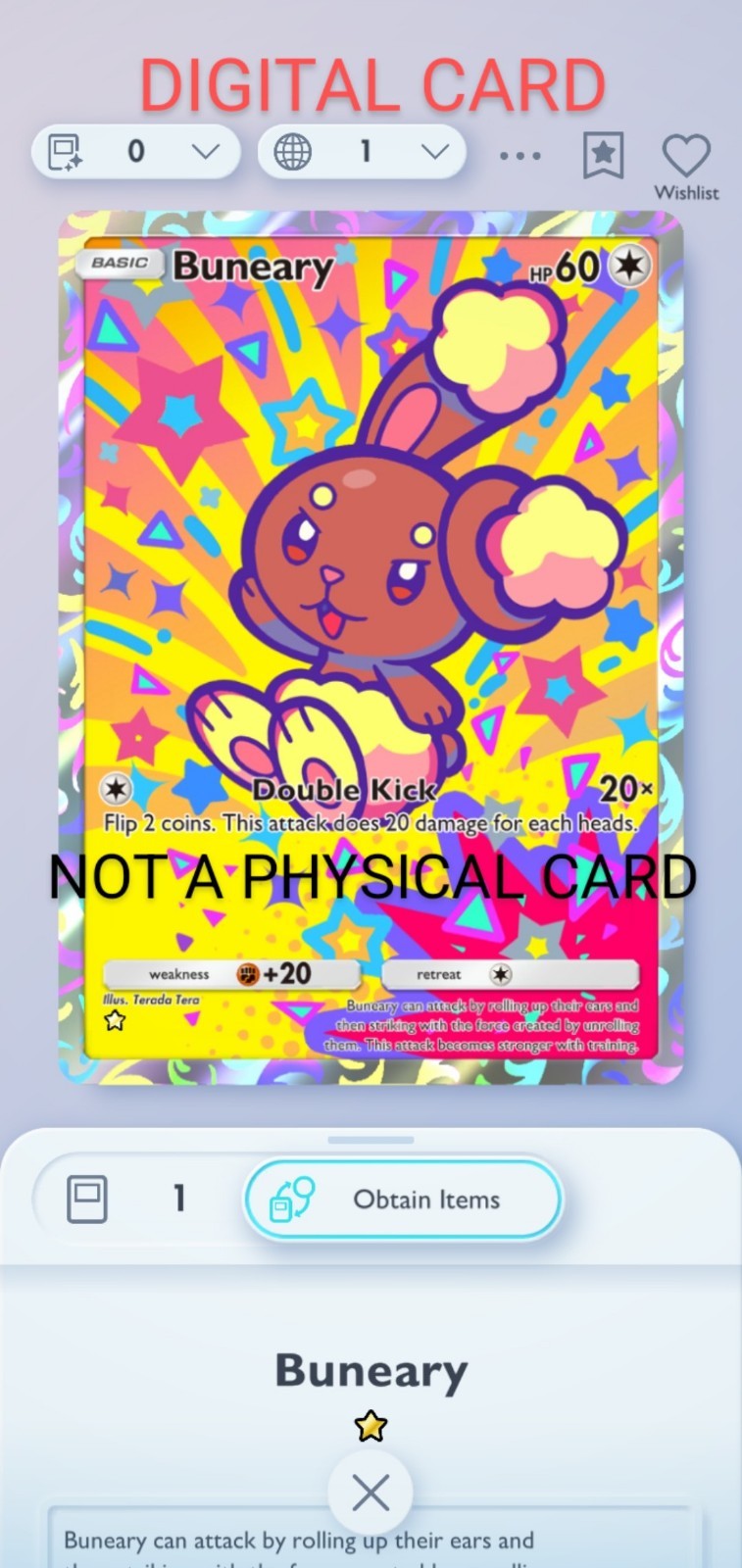 Buneary Pokemon Pocket Mobile Game Crimzon Blaze Set ☆ Rare Card For Trade Buneary Pokemon Pocket Mobile Game Crimzon Blaze Set ☆ Rare Card For Trade