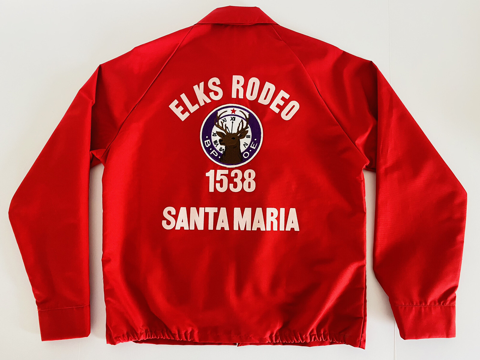 Vtg B.P.O.E Benevolent and Protective Order of Elks Rodeo Jacket With Pin USA S