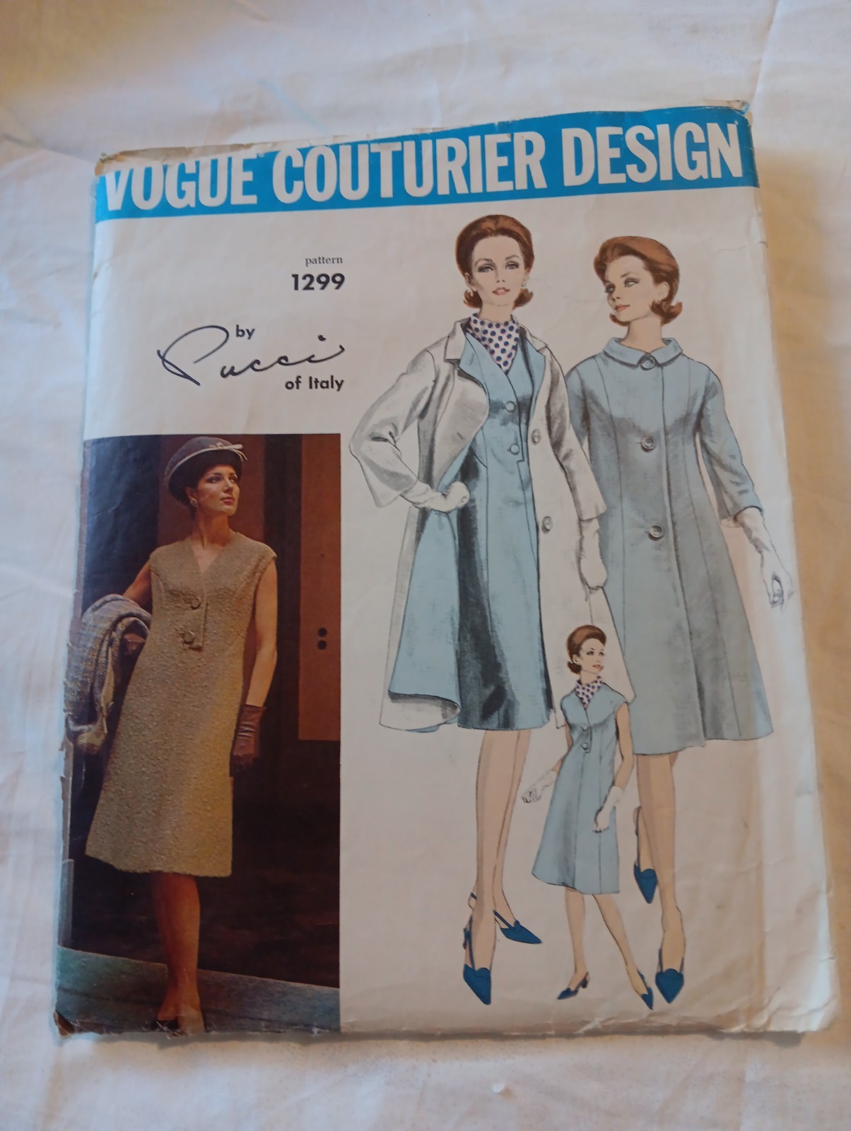 Vintage 60s Vogue Couturier 1299 Pucci Dress Coat Sz 16 B36 Uncut DIY Craftcore Vintage 60s Vogue Couturier 1299 Pucci Dress Coat Sz 16 B36 Uncut DIY Craftcore
