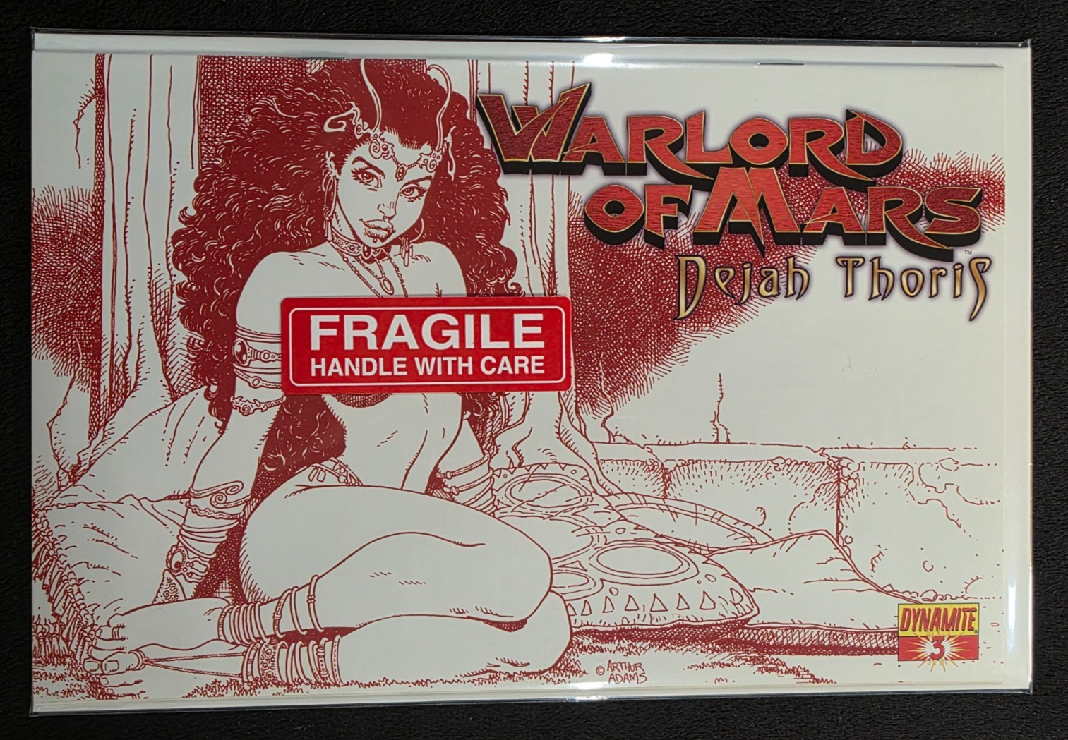 WARLORD OF MARS DEJAH THORIS 3 VARIANT RED SKETCH ART ADAMS NM RARE V 1
