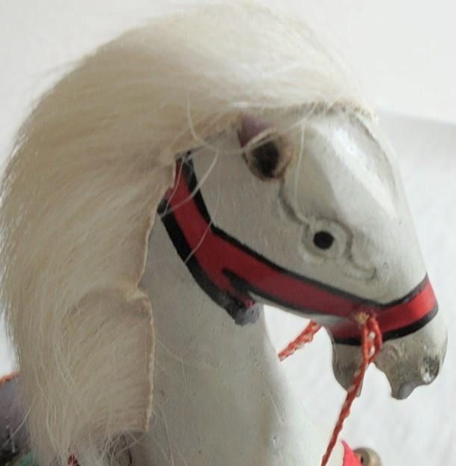 Vintage Wooden Rocking Horse Folk Art Carousel Tabletop Figure collectors Add a